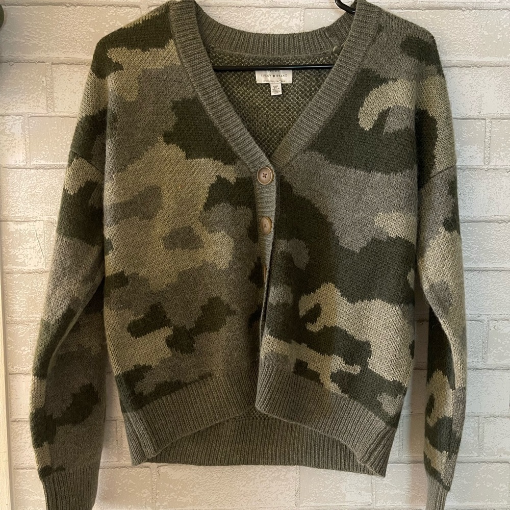 Lucky Brand Cardigan Camo